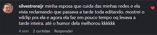 Comentário real de @silvestreraijr sobre o tempo economizado com o VDClip